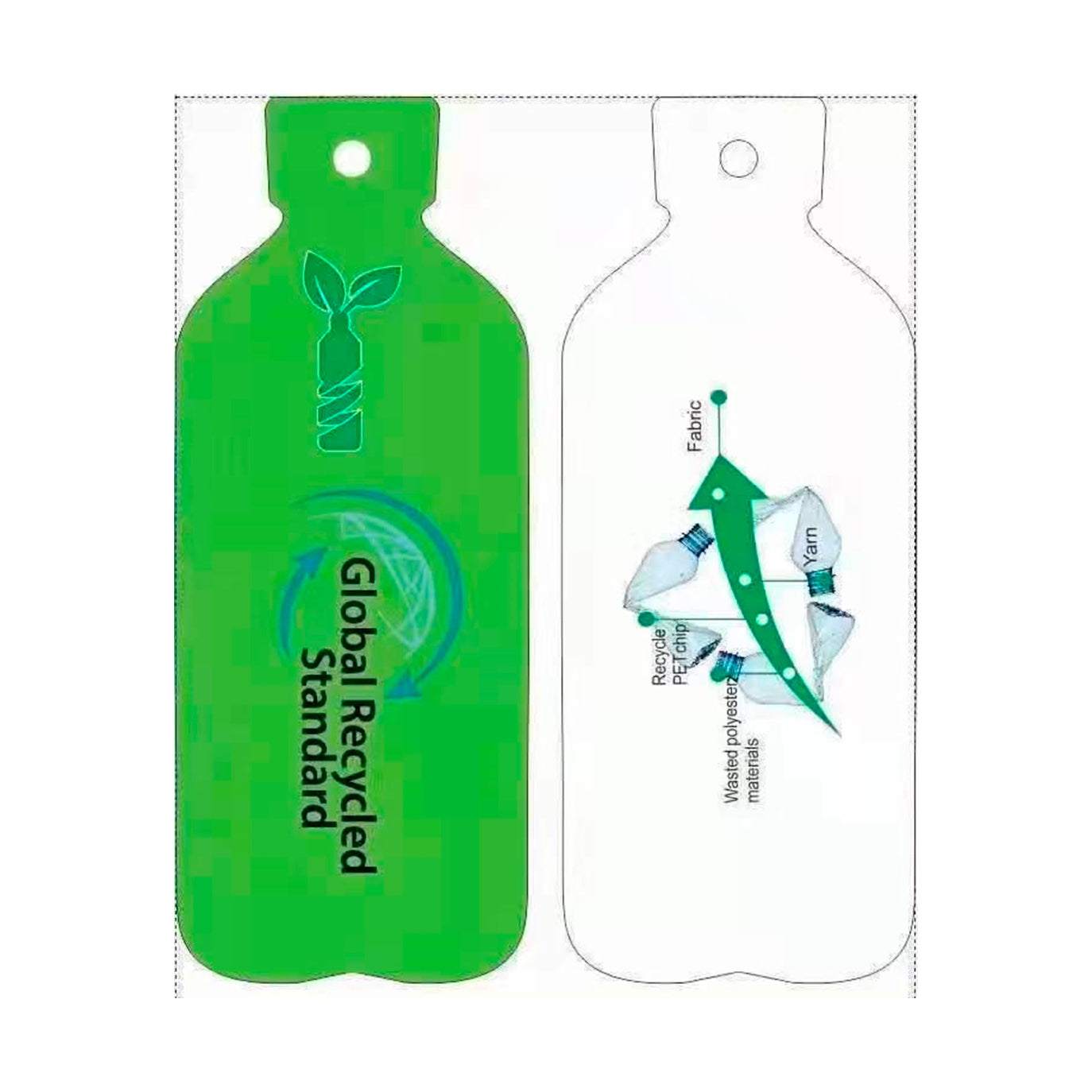 GRS Global recycled standard fremstillet i genbrugs fibre.