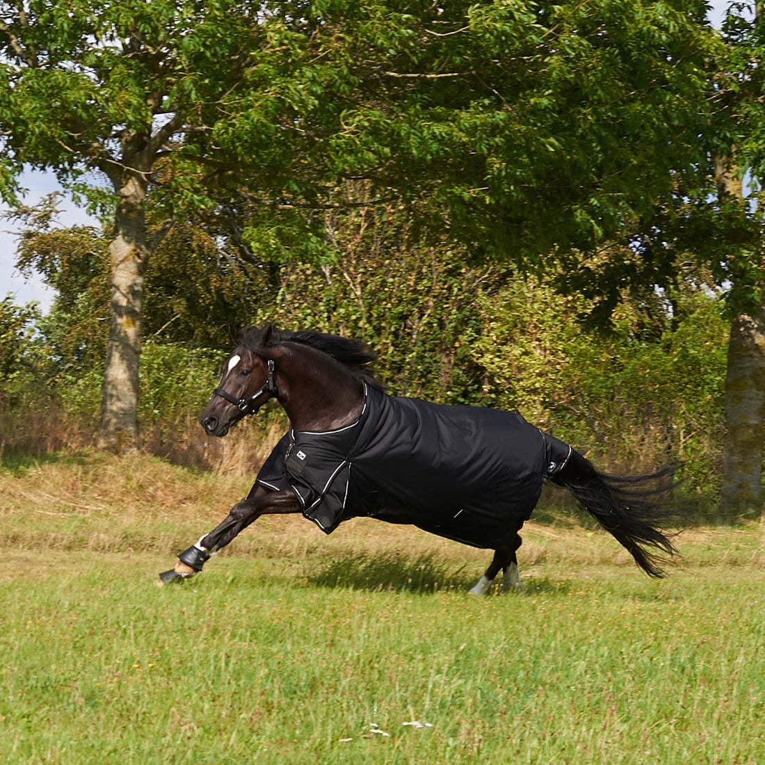 Vinterdækken 450g ekstra tykt og varmt dækken i farven sort.